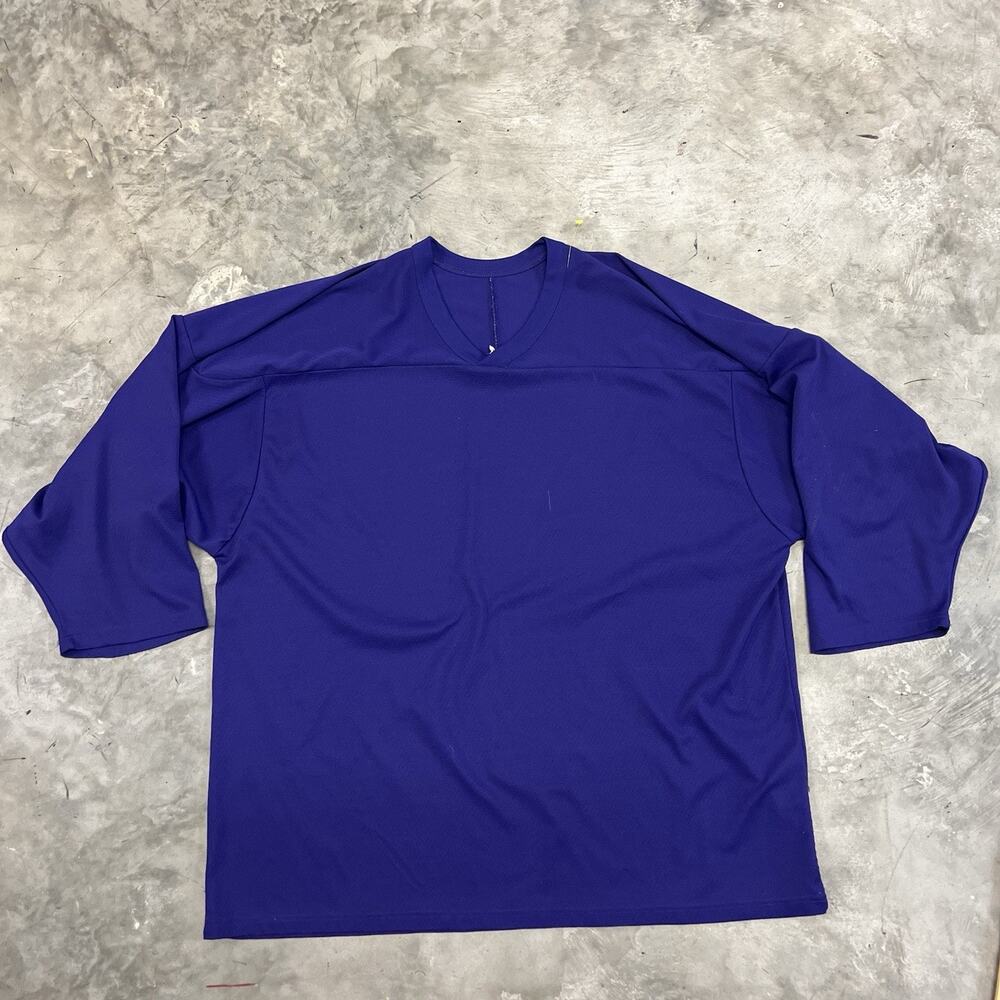 CCM Knit Purple Solid Style Blank Hockey Jersey Mens Size 2XL Made Indonesia